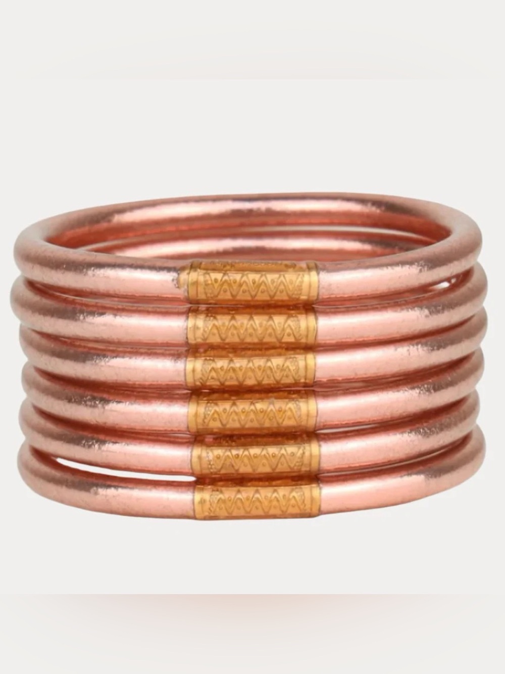BuDhaGirl® ROSE GOLD ALL WEATHER BANGLES® (SET OF 5)